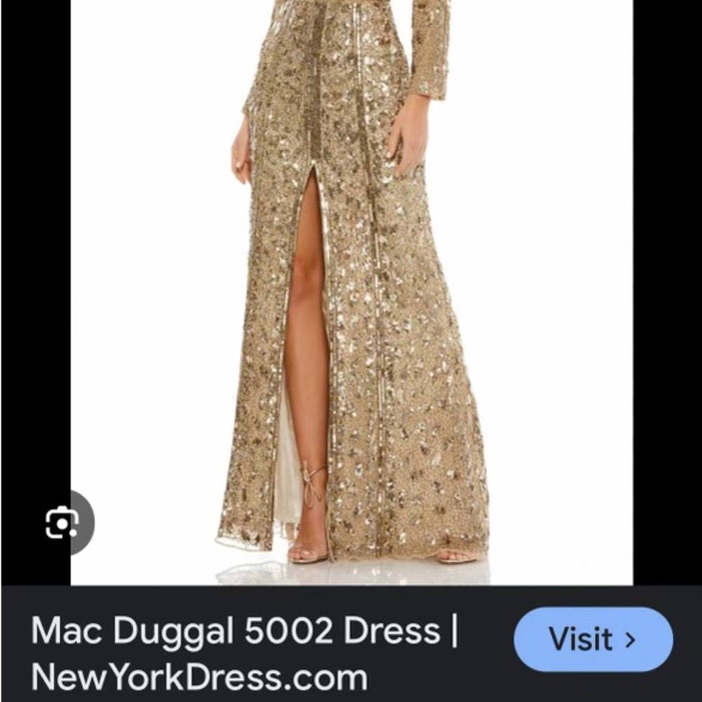 Mac Duggal Gold Sequin Gown